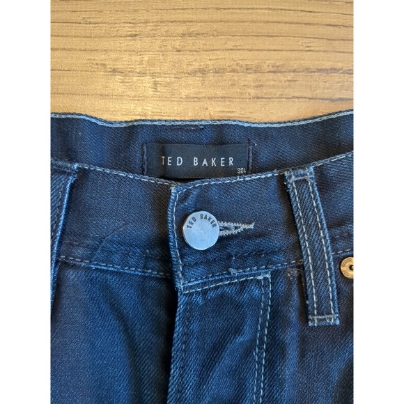 Ted Baker Jeans Mens Sz 29x33 Tinned Sardines Straight Leg Slim Dark Wash Jeans - Picture 3 of 16